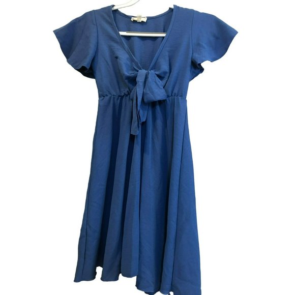 Anthropologie Dresses & Skirts - Women's Anthropologie See You Monday V Neck A Line Flutter Sleeve Dress Sz M